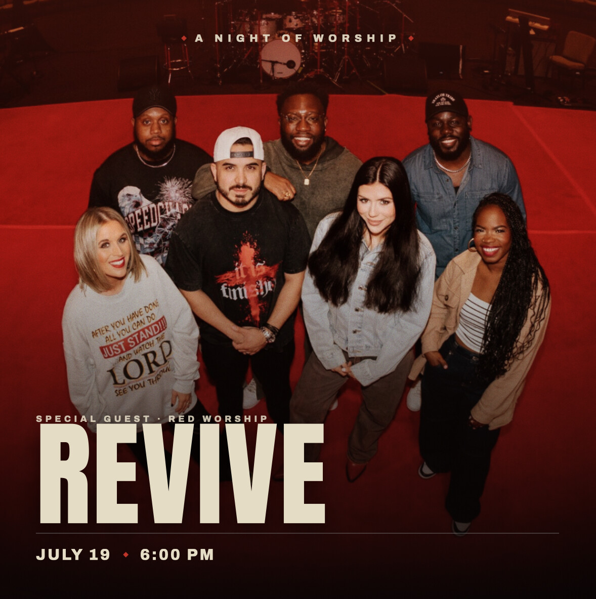 REVIVE · A Night of Worship · Special Guest Red Worship · July 19, 6:00 PM